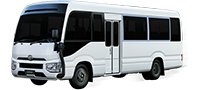 Toyota Coaster 5C in Azhar Rent A Car fleet